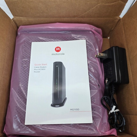 Motorola MG7550 Cable Modem Plus AC1900 WiFi Router REFURBISHED - Picture 1 of 3